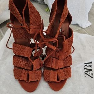 Zara braided Heels